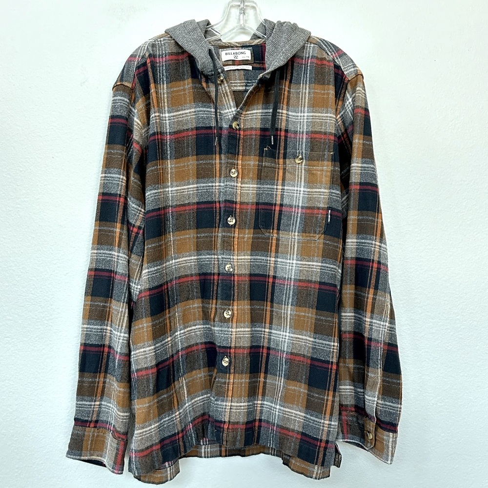Men's Baja Hooded Flannel Button Up Shirt